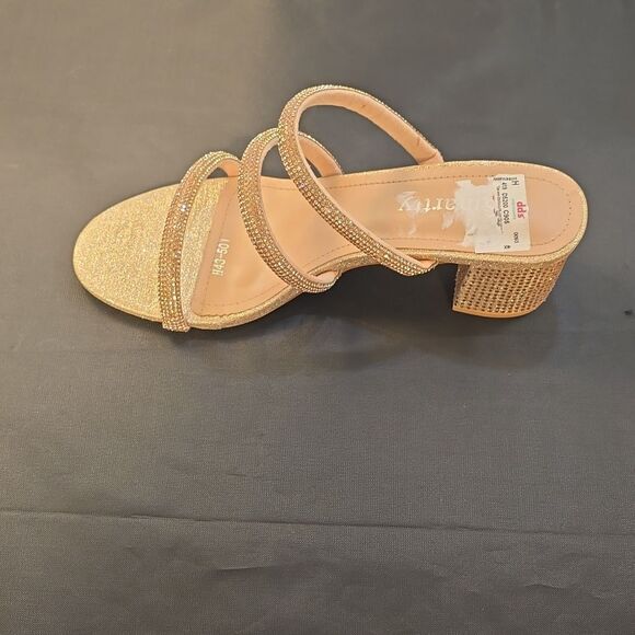 BRAND NEW SMARTY MULTI JEWEL STRAP WOMEN"S BLOCK HEEL SANDAL - Picture 7 of 15